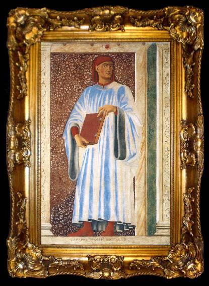 framed  Andrea del Castagno Giovanni Boccaccio, ta009-2